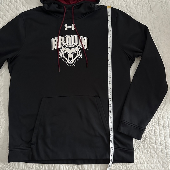 Under Armour Brown University Coldgear Kids Large Hoodie Pullover Sweatshirt - Picture 6 of 9